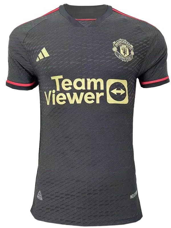 Manchester united maglia speciale maglia da calcio da uomo versione nera da giocatore divisa da calcio top maglia sportiva 2023-2024