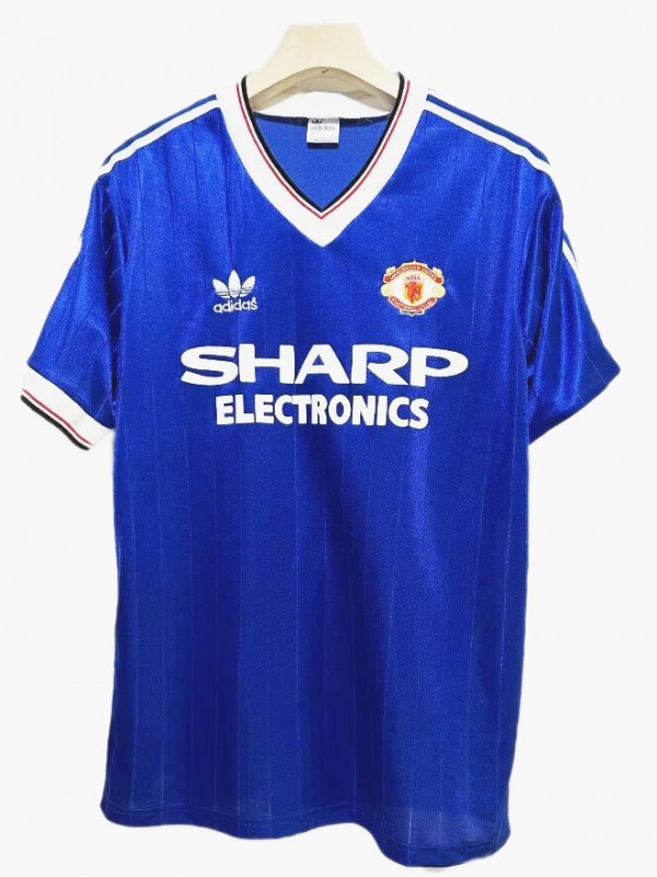 Manchester United terza maglia retrò uniforme da calcio terza maglia sportiva da uomo kit da calcio 1983-1984