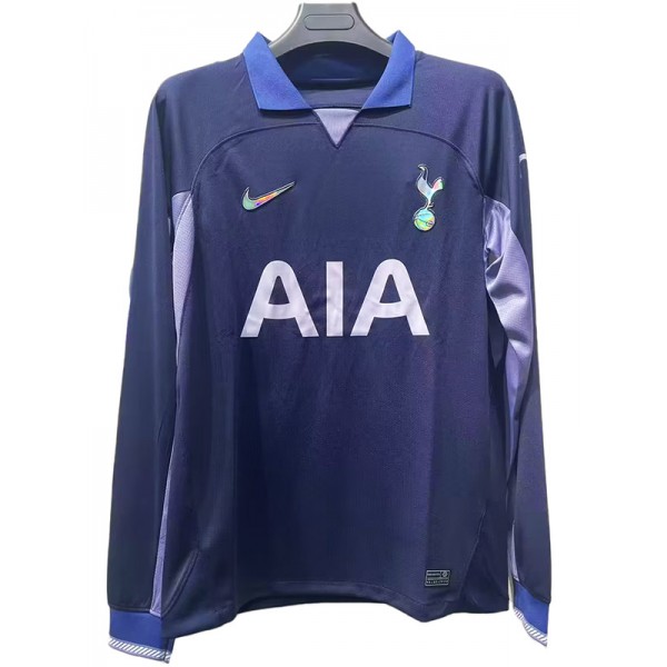 Tottenham hotspur seconda maglia da calcio per abbigliamento sportivo da uomo in maglia a maniche lunghe da trasferta, seconda maglia da calcio 2023-2024