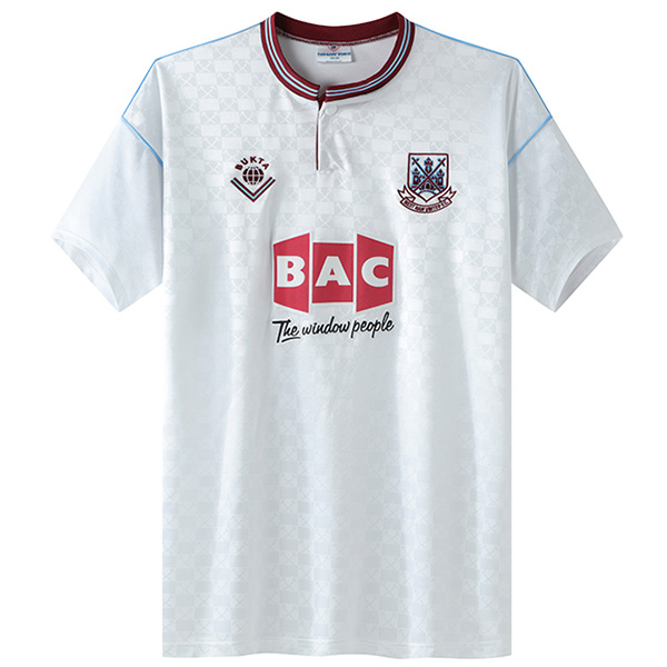 West Ham maglia storica da trasferta del maglia da calcio seconda divisa da uomo 1989-1990