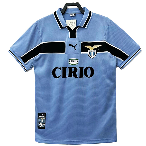Lazio home retro soccer jersey maillot match men's 1st sportwear football shirt 1999-2000