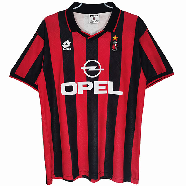 AC milan maglia storica casalinga del Milan prima maglia da calcio da uomo della divisa da calcio 1995-1996