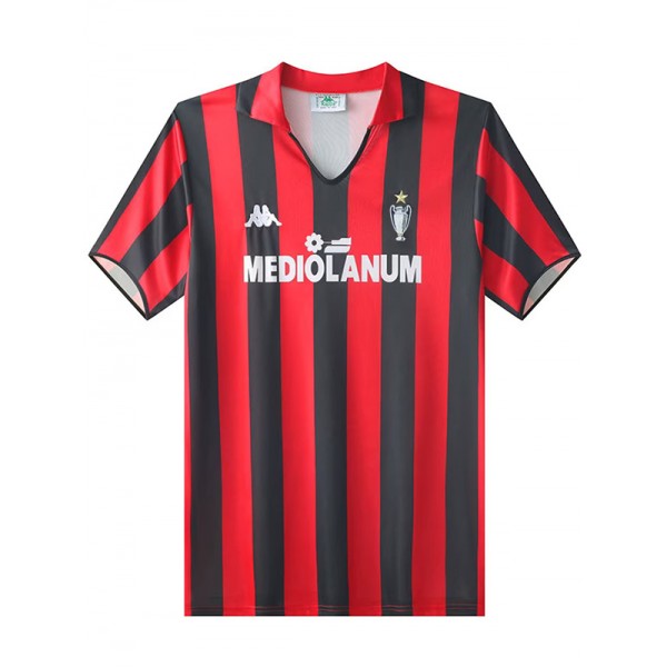 AC milan maglia storica da casa prima maglia da calcio per abbigliamento sportivo da uomo divisa da calcio 1989-1990