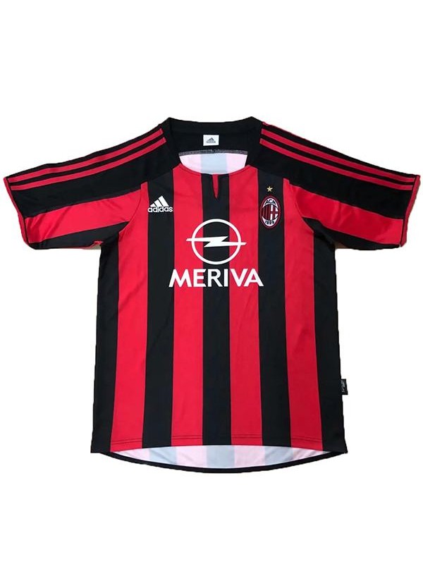 AC milan home retro soccer jersey maillot match men's 1st sportwear football shirt 2003-2004