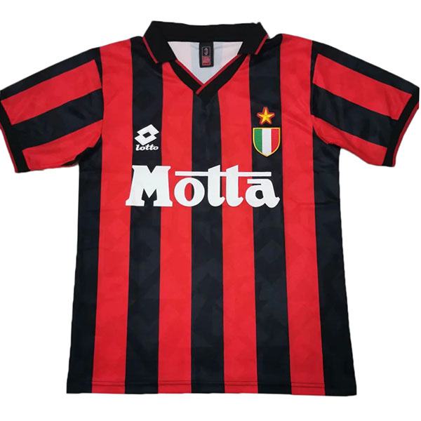 AC milan home retro soccer jersey maillot match men's first sportwear football shirt 1993-1994