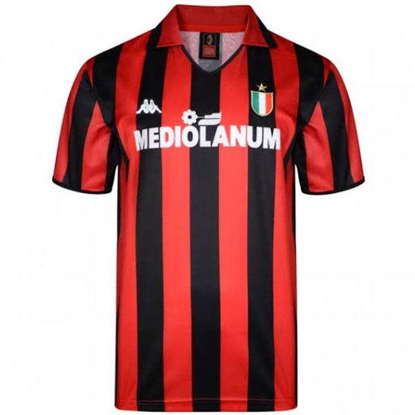 Completo Bambini AC milan home retro soccer jersey sportwear men's 1st soccer shirt football sport t-shirt 1988