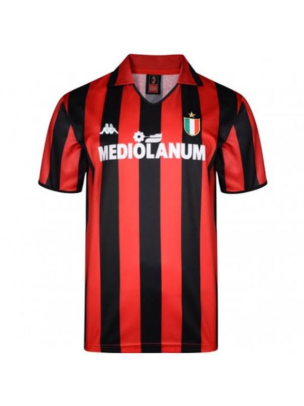 Completo Bambini AC milan home retro soccer jersey sportwear men's 1st soccer shirt football sport t-shirt 1988