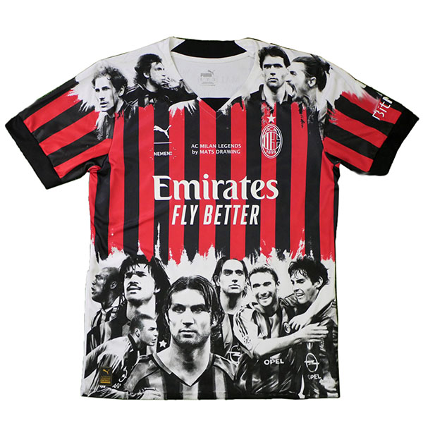 AC Milan Legends by Mats disegno jersey versione speciale calcio uniforme da calcio kit da uomo top maglia sportiva 2022-2023
