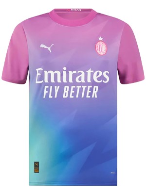 AC Milan terza maglia da calcio uniforme da uomo terza maglia del kit da calcio per abbigliamento sportivo 2023-2024