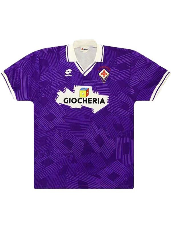 ACF Fiorentina home retro soccer jersey maillot match prima maglia da calcio sportiva da uomo 1991-1992