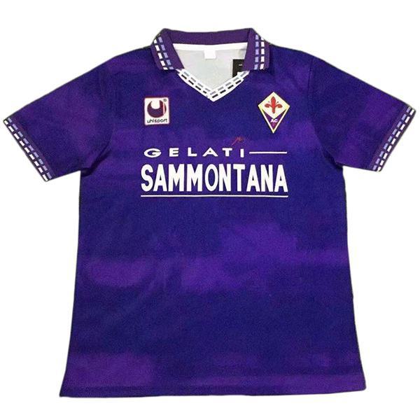 ACF Fiorentina home vintage retro soccer jersey maillot match prima maglia da calcio sportiva da uomo 1994-1995