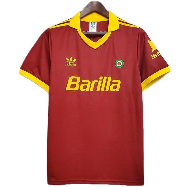 AS roma home retro soccer jersey maillot match prima maglia da calcio sportiva da uomo 1991-1992 