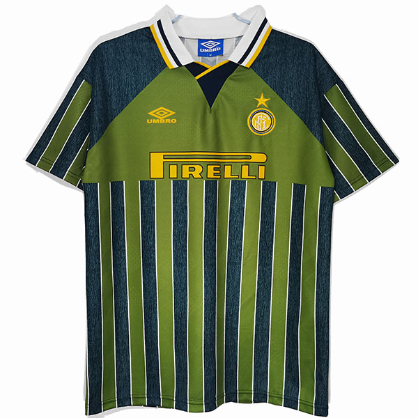 Inter milan seconda maglia da calcio da uomo della seconda divisa da calcio dell'Inter 1995-1996