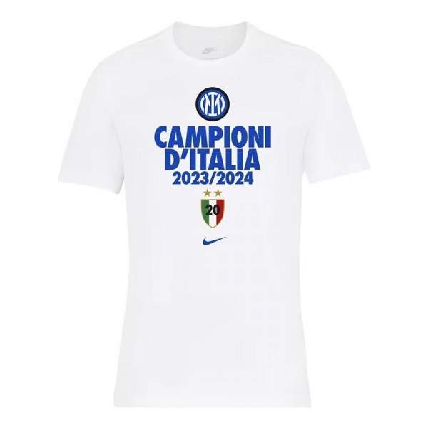 Inter milan campioni d'italia t-shirt maglia bianca uniforme da calcio abbigliamento sportivo da uomo kit da calcio top maglia 2023-2024