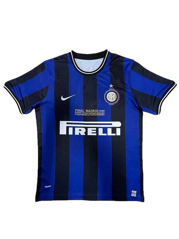 Inter milan home retro soccer jersey champions league maillot match prima maglia da calcio sportiva da uomo 2009-2010