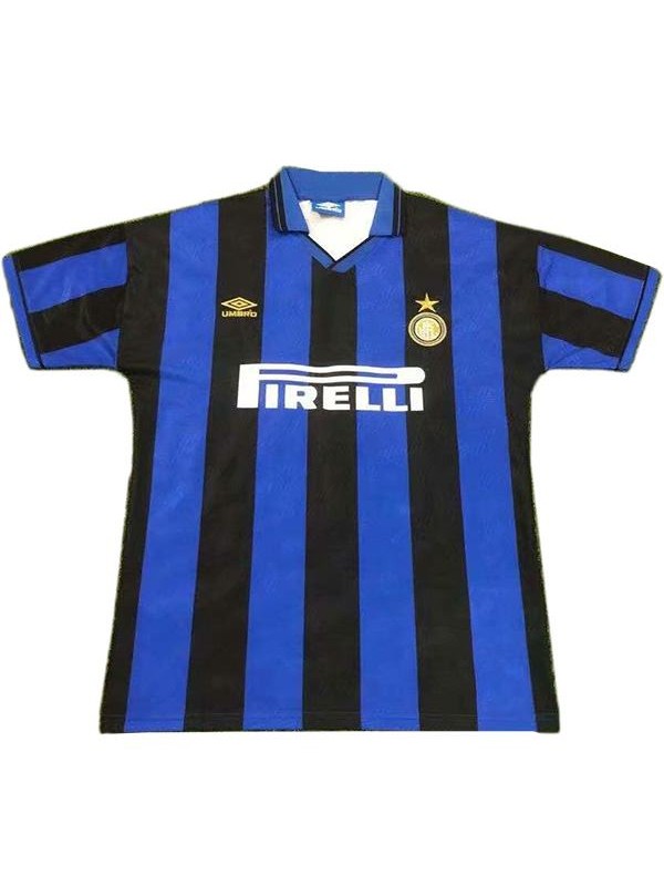 Inter milan home retro soccer jersey maillot match men's first sportwear football shirt 1995-1996