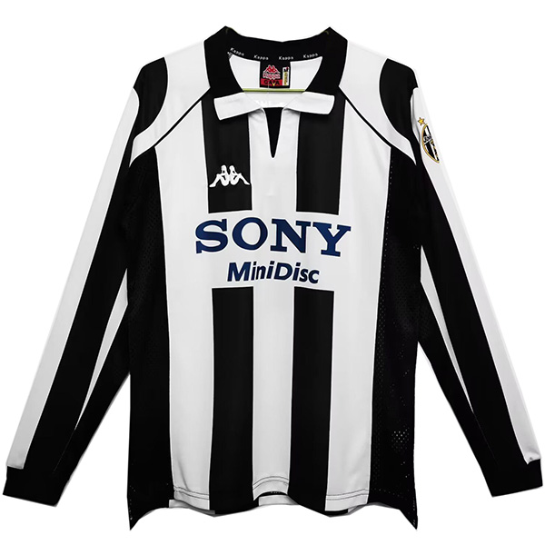 Juventus casa maglia manica lunga retrò uniforme da calcio maglia da uomo prima maglia da calcio abbigliamento sportivo 1997-1998