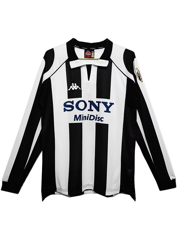 Juventus casa maglia manica lunga retrò uniforme da calcio maglia da uomo prima maglia da calcio abbigliamento sportivo 1997-1998