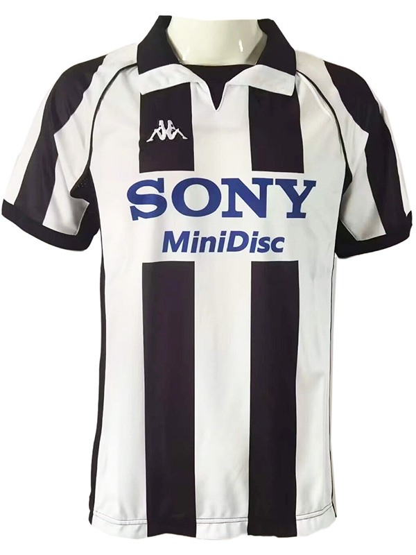 Juventus maglia retrò home a maniche lunghe uniforme vintage da calcio prima maglia sportiva da calcio da uomo 1997-1998