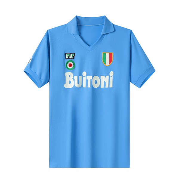 Napoli home retro soccer jersey maillot match men's 1st sportwear football shirt 1987-1988