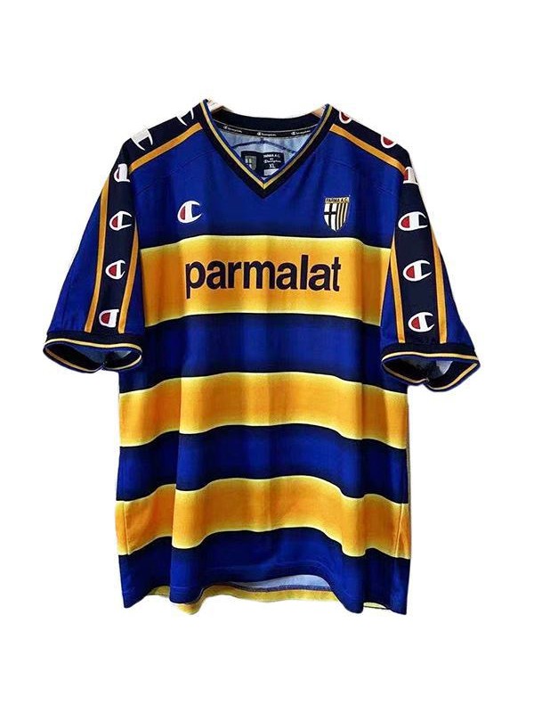 Parma Maglia da calcio vintage retrò da trasferta del seconda maglia da calcio per abbigliamento sportivo da uomo 2001-2002