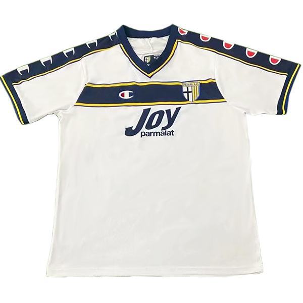 Parma home vintage retro soccer jersey maillot match prima maglia da calcio sportiva da uomo 2002-2003