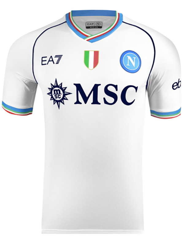 SSC Napoli Euro trasferta maglia da dell'divisa da calcio seconda maglia da calcio per abbigliamento sportivo da uomo 2023-2024