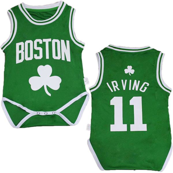 Boston celtics kyrie irving 11 green baby onesie