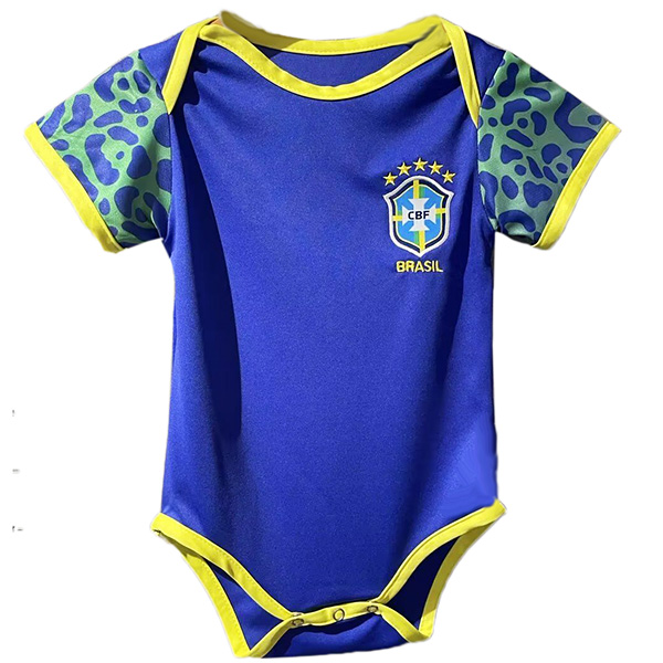Brazil maglia da trasferta del tutina per neonato mini tuta per neonato vestiti estivi tuta intera 2022