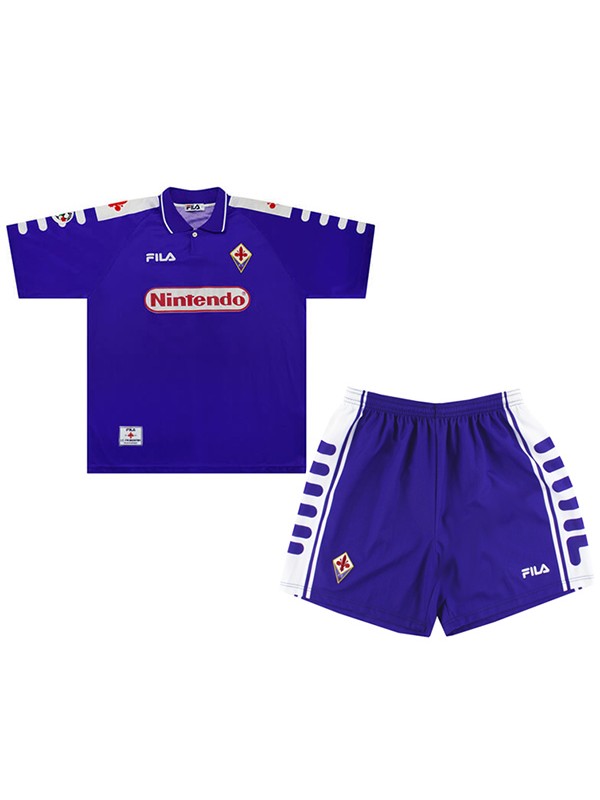 ACF Fiorentina maglia retrò per bambini di casa kit da calcio per bambini vintage prima mini maglia da calcio divise giovanili 1998-1999