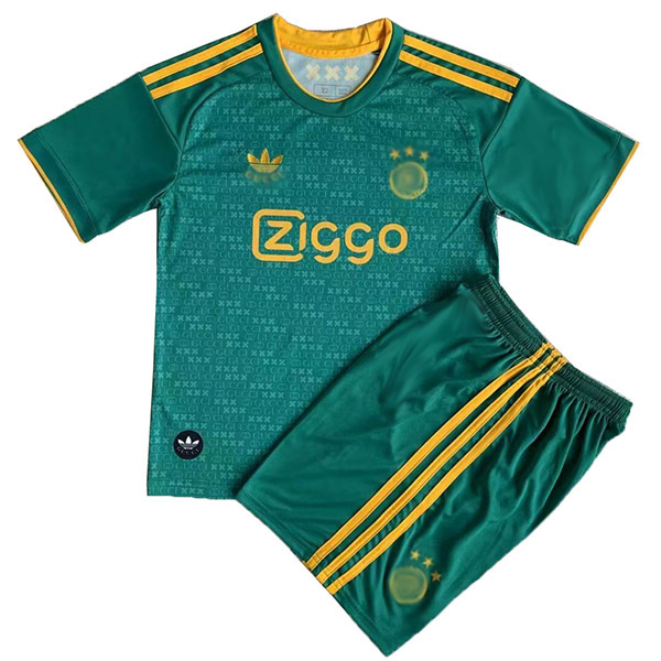 Ajx maglia da portiere per bambini kit da calcio per bambini mini magliette da calcio verdi uniformi giovanili 2023-2024