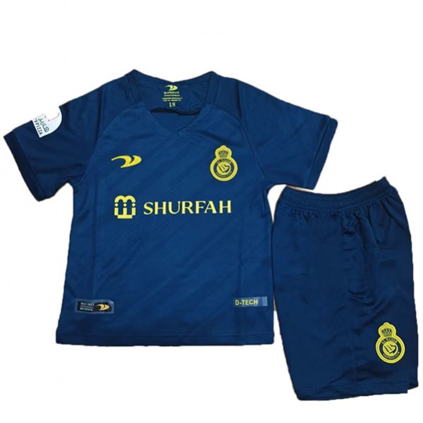Al-Nassr FC maglia da trasferta per bambini kit da calcio per bambini seconda maglia da calcio mini uniformi giovanili 2023-2024