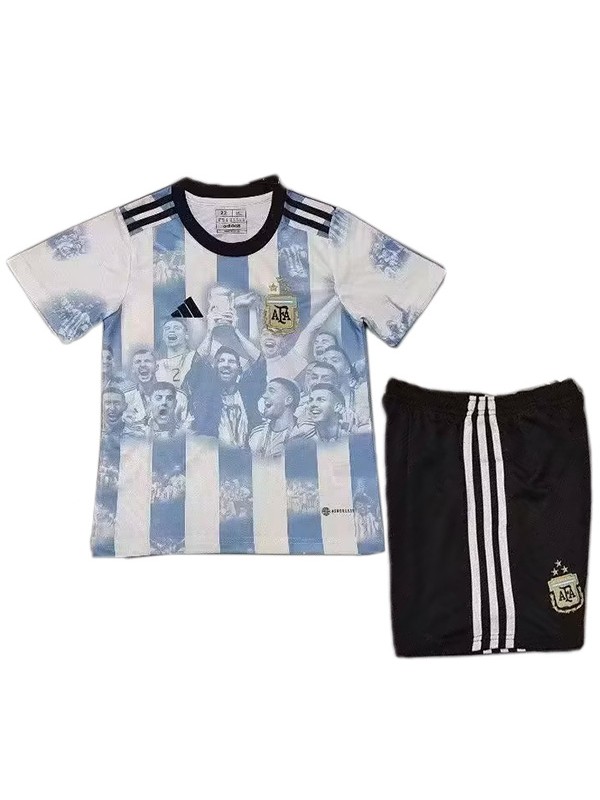 Argentina champion edition maglia da calcio per bambini maglia da calcio per bambini mini uniformi giovanili 2023-2024
