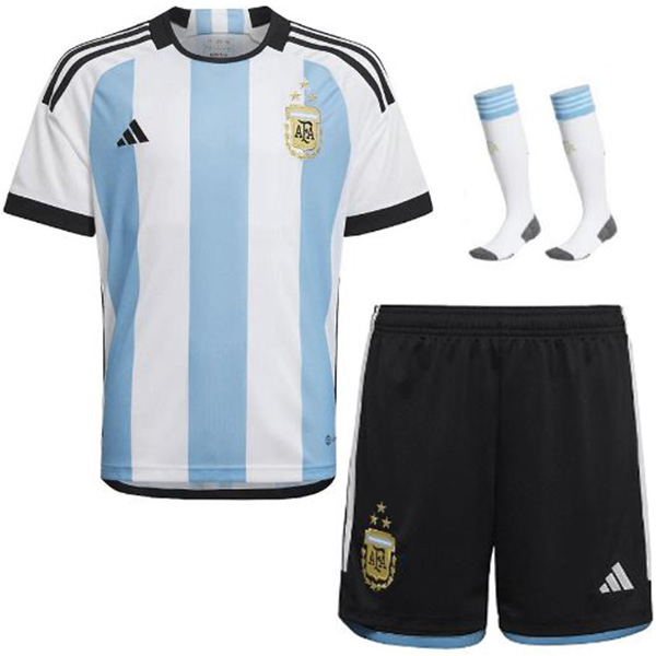 Argentina casa bambini kit calcio jersey bambini prima mini maglia di calcio divise giovanili 2022