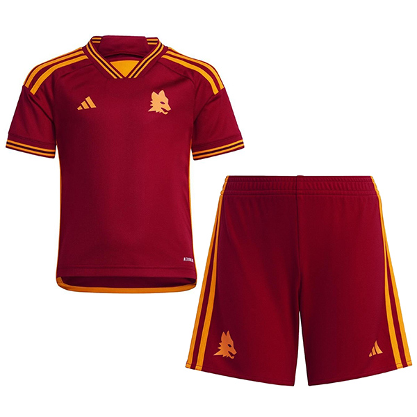 AS roma maglia da casa per bambini soccer kit united children first football mini shirt uniformi giovanili 2023-2024