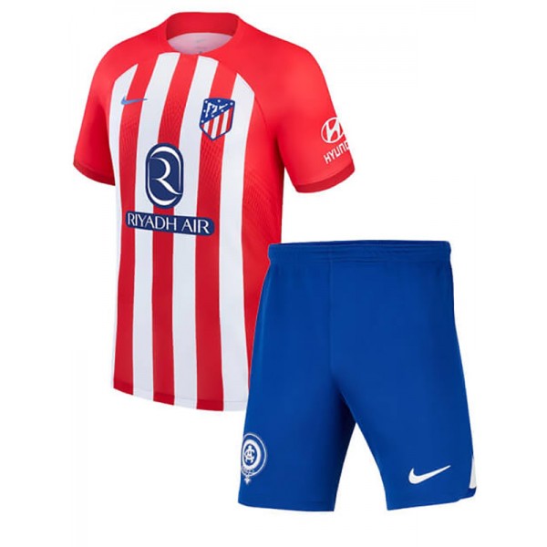 Atletico madrid maglia da casa per bambini kit da calcio per bambini prima mini maglia da calcio uniformi giovanili 2023-2024