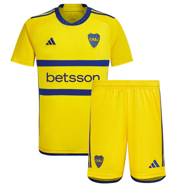 Boca Juniors maglia da calcio kit da calcio per bambini seconda mini maglia da calcio divise giovanili 2023-2024