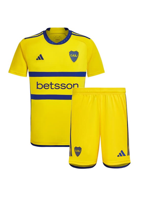 Boca Juniors maglia da calcio kit da calcio per bambini seconda mini maglia da calcio divise giovanili 2023-2024