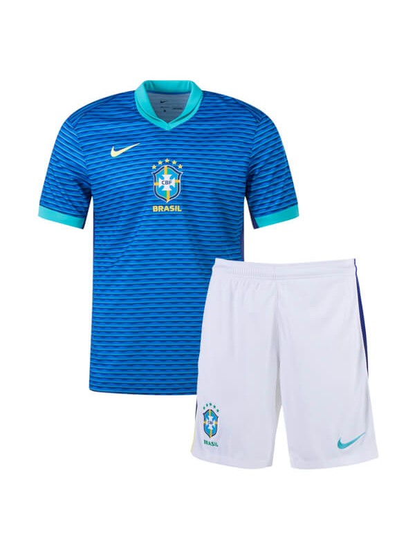 Brazil maglia da calcio per bambini seconda divisa da calcio per bambini seconda divisa giovanile 2024-2025
