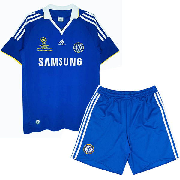 Chelsea maglia retrò per bambini di casa kit da calcio per bambini vintage prima mini maglia da calcio divise giovanili 2008-2009