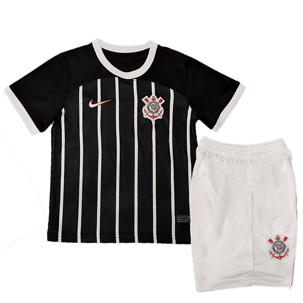 Corinthians maglia da trasferta da bambino del kit da calcio per bambini seconda maglia da calcio mini uniformi giovanili 2023-2024