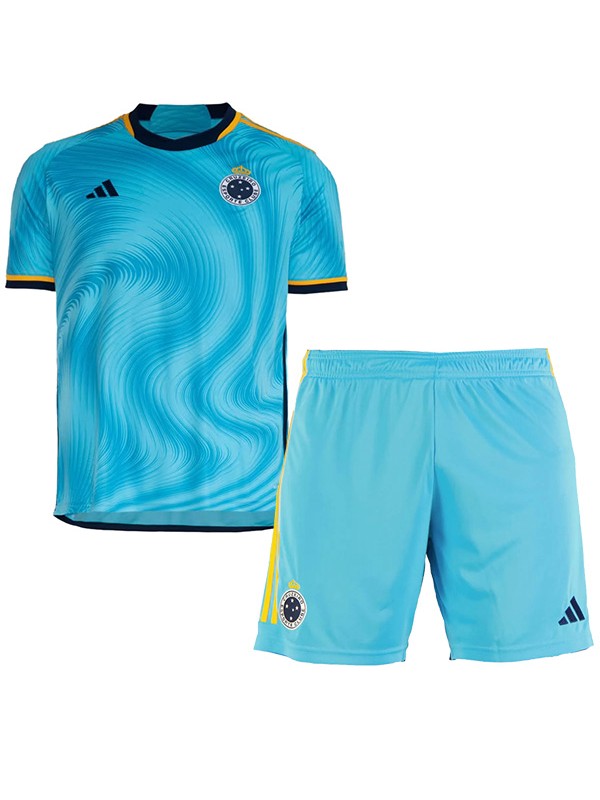Cruzeiro terza maglia da calcio per bambini kit da calcio per bambini terza mini maglia da calcio divise giovanili 2023-2024