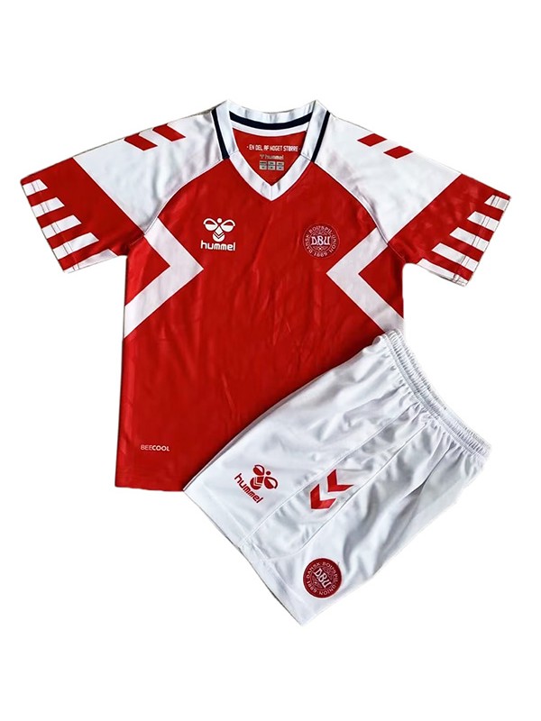 Denmark maglia da calcio per bambini da casa kit per bambini prima maglia da calcio mini uniformi giovanili 2023-2024