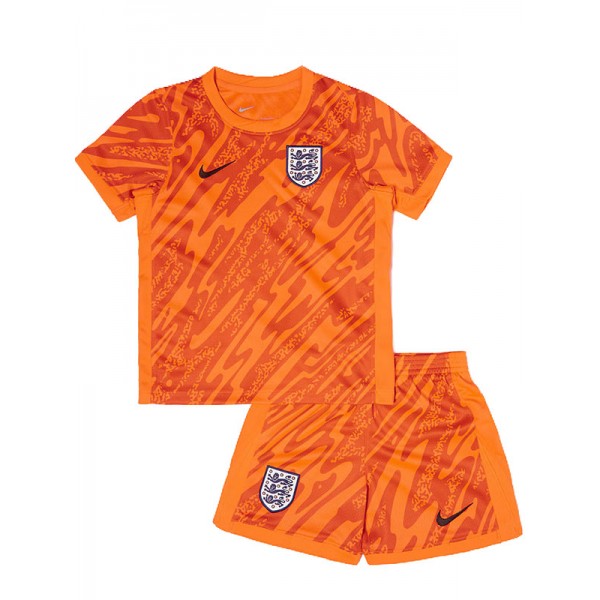 England maglia da portiere per bambini kit da calcio per bambini mini maglia da calcio arancione uniformi giovanili 2024-2025
