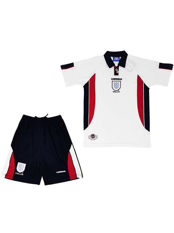 England casa retrò bambini kit calcio bambini prima maglia da calcio maglia partita divise giovanili 1998