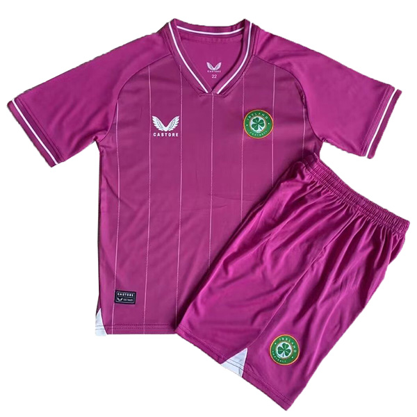 Ireland maglia da portiere per bambini kit da calcio per bambini maglia da calcio rosa uniformi giovanili 2023-2024