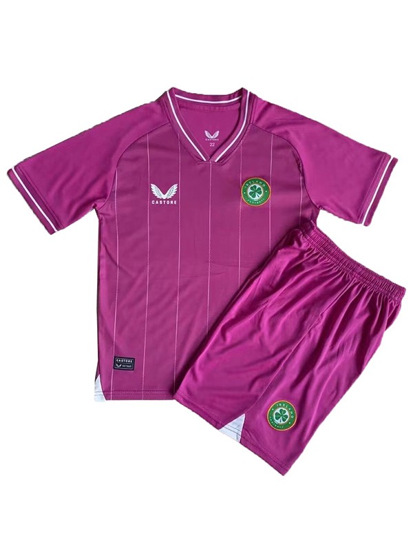 Ireland maglia da portiere per bambini kit da calcio per bambini maglia da calcio rosa uniformi giovanili 2023-2024
