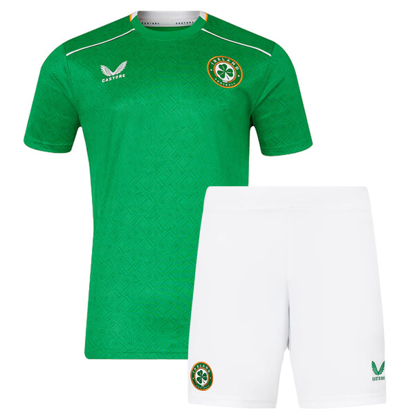 Ireland maglia da casa per bambini kit da calcio per bambini prima maglia da calcio mini divise giovanili Eurocoppa 2024