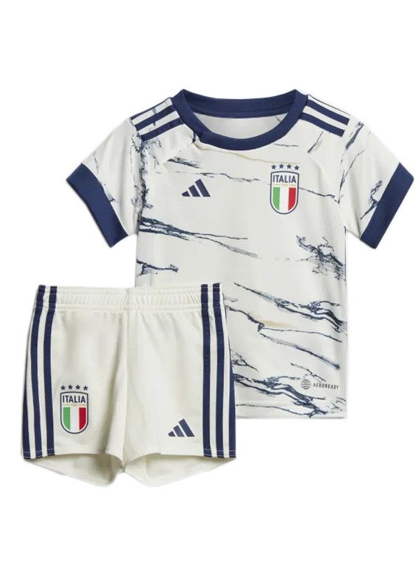 Italy maglia da trasferta dell'Italia per bambini calcio bambini seconda maglia da calcio mini uniformi giovanili 2023-2024