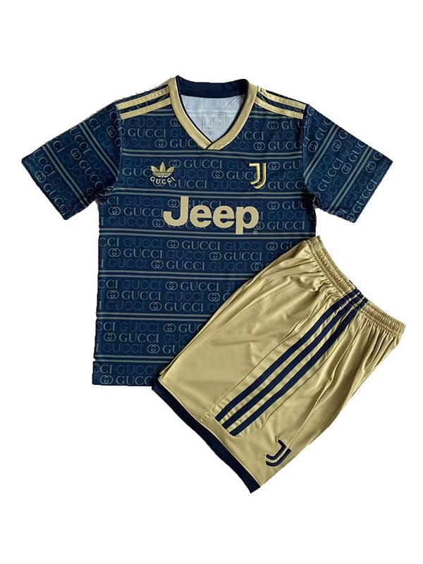 Juventus maglia da bambino della concept edition kit da calcio per bambini mini magliette da calcio blu uniformi giovanili 2023-2024
